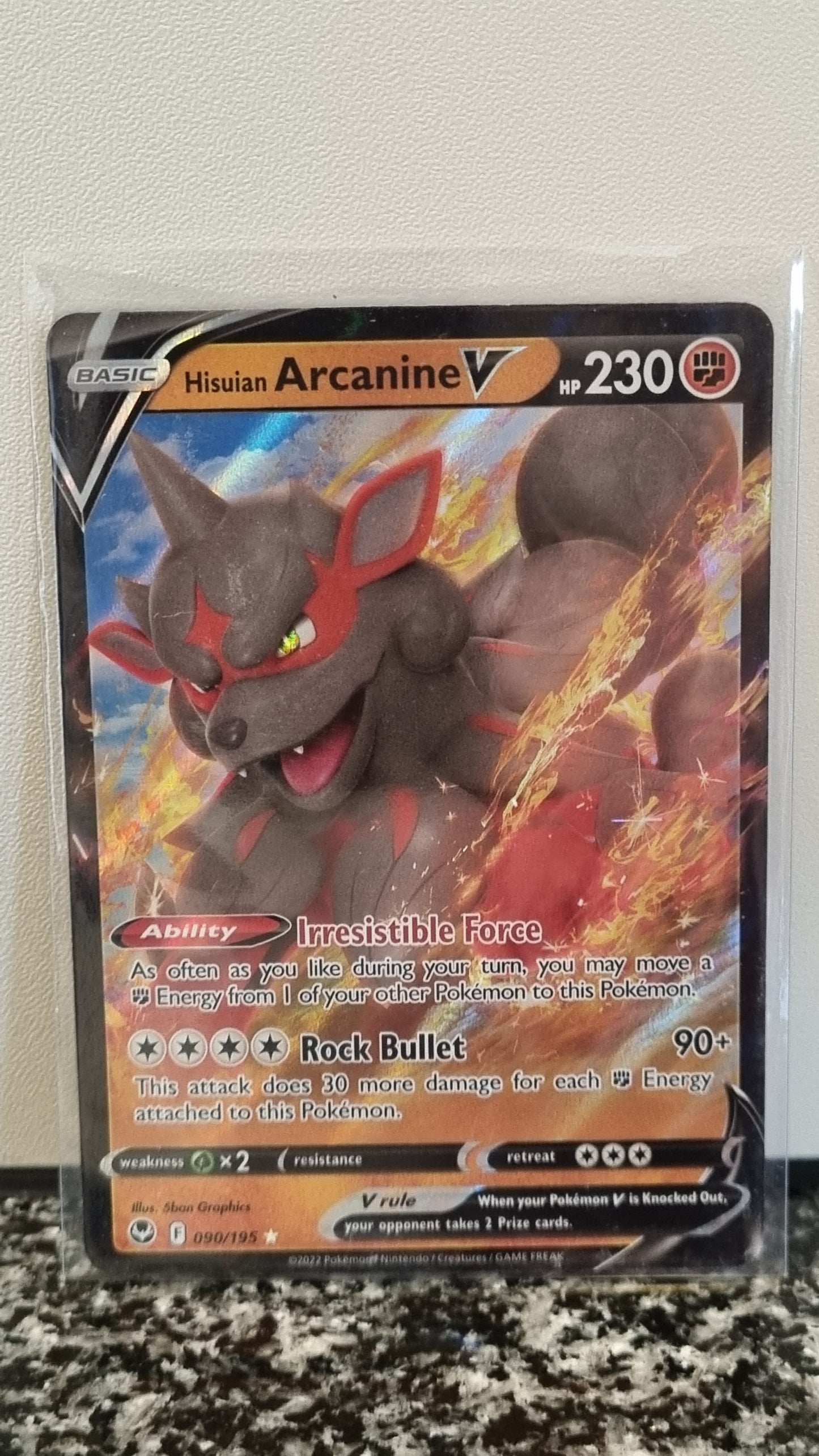Hisuian Arcanine V (Silver Tempest #90) 🇺🇸 (Alt)