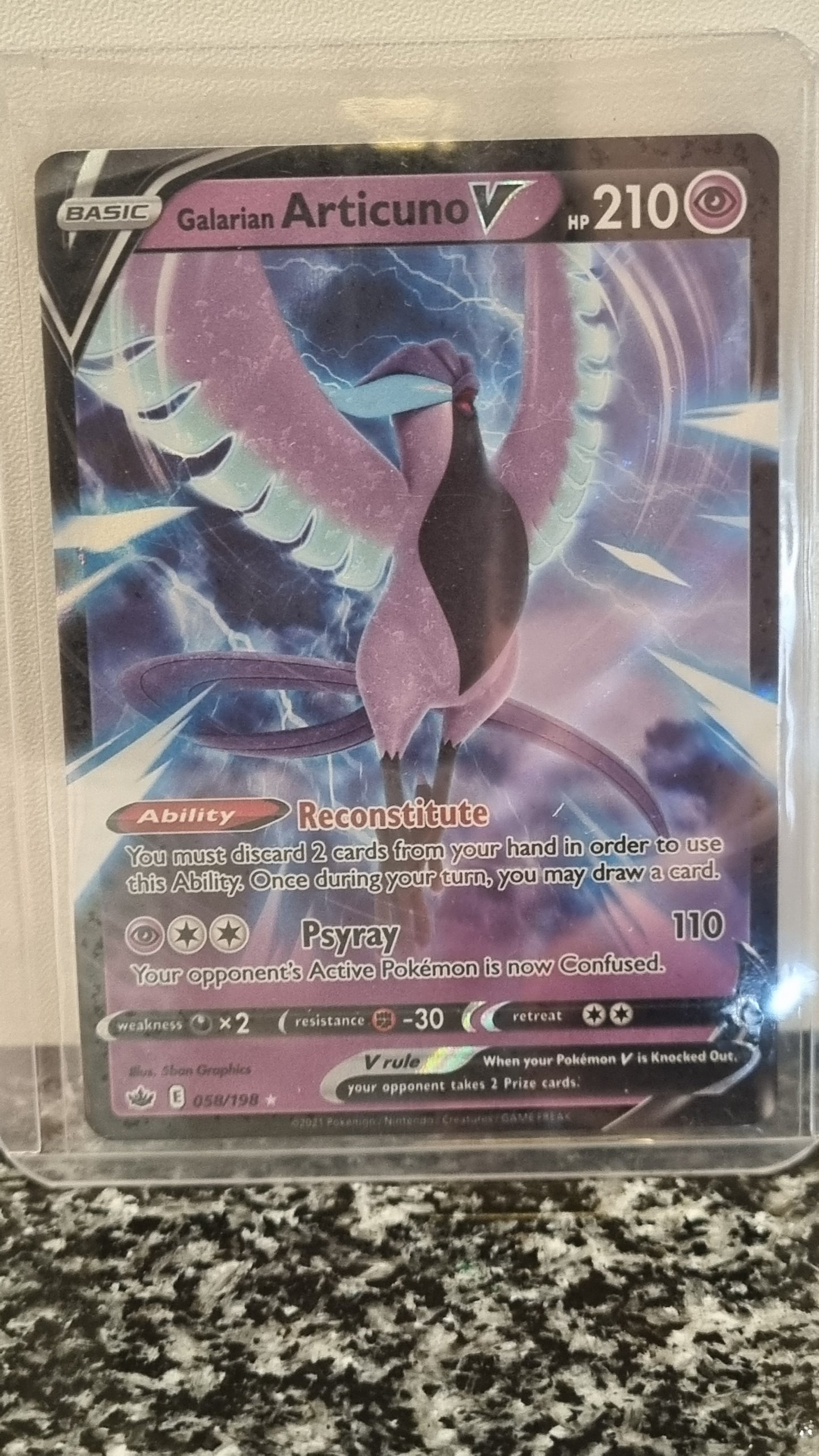 Galarian Articuno V (Chilling Reign #58) 🇺🇸 (Alt)