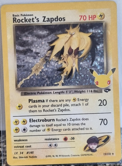 Rocket's Zapdos - Celebrations (Holo Rare) [CEL-GC 15]
