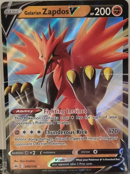 Galarian Zapdos V - Chilling Reign (Ultra Rare) [CRE-080]