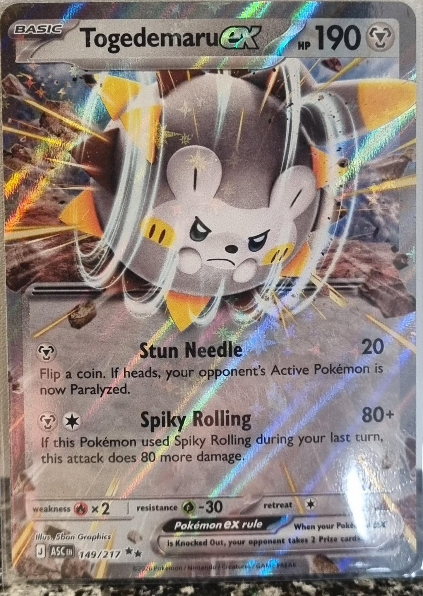 Togedemaru ex - Ascended Heroes (Double Rare) [ASC-149]