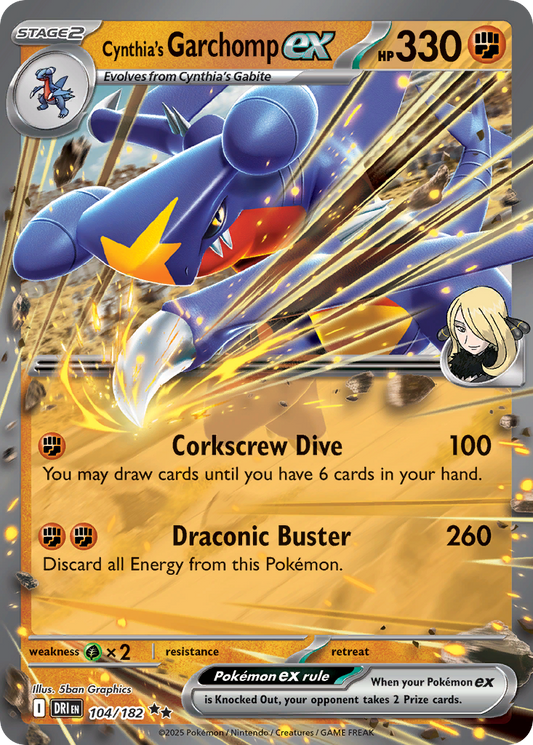 Cynthia's Garchomp ex - Destined Rivals (Double Rare) [DRI-104]