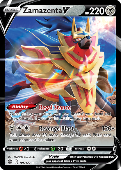 Zamazenta V - Brilliant Stars (Ultra Rare) [BRS-105]