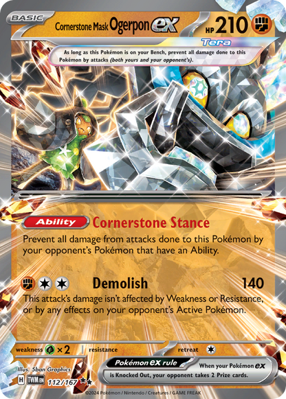 Cornerstone Mask Ogerpon ex - Twilight Masquerade (Double Rare) [TWM-112]