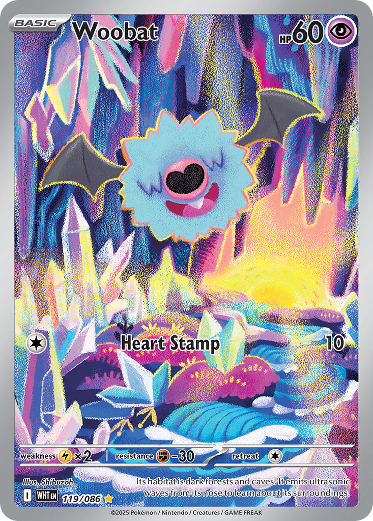 Woobat - White Flare (Illustration Rare) [WHT-119]