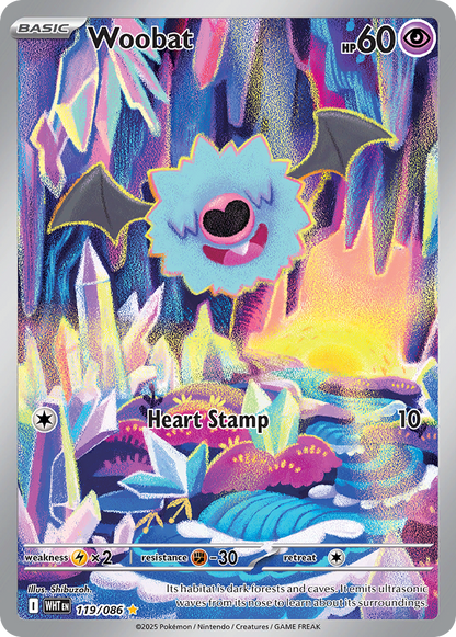 Woobat - White Flare (Illustration Rare) [WHT-119]