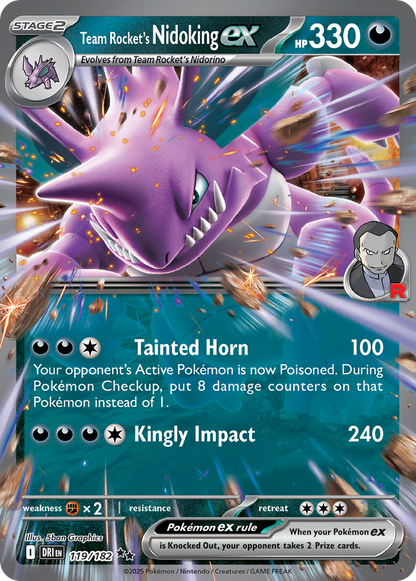 Team Rocket's Nidoking ex - Destined Rivals (Double Rare) [DRI-119]