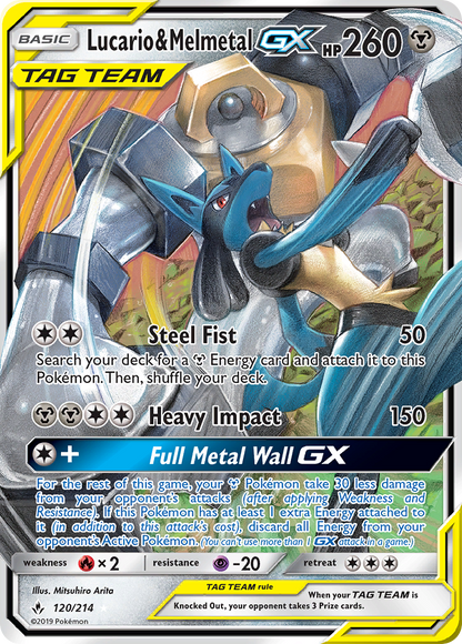 Lucario & Melmetal GX - Unbroken Bonds (Ultra Rare) [UNB-120]