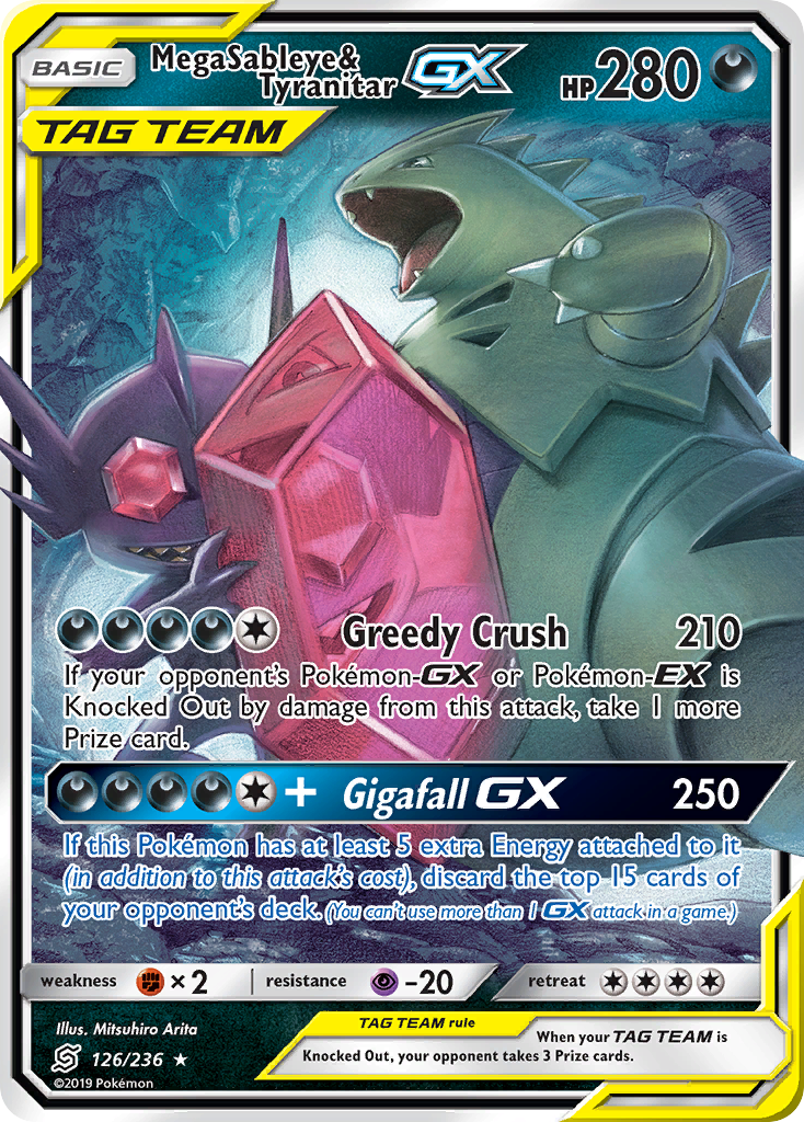Mega Sableye & Tyranitar GX - Unified Minds (Ultra Rare) [UNM-126]