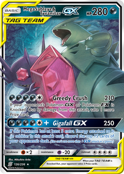 Mega Sableye & Tyranitar GX - Unified Minds (Ultra Rare) [UNM-126]