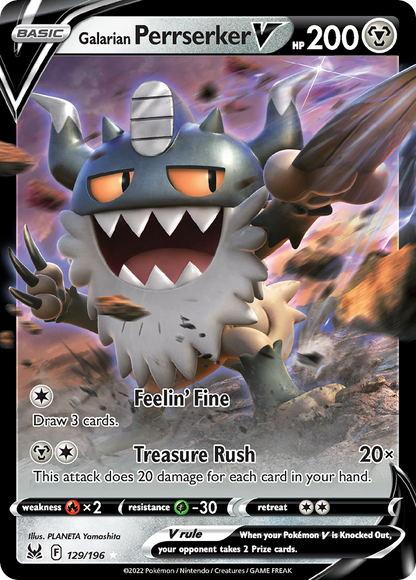 Galarian Perrserker V - Lost Origin (Ultra Rare) [LOR-129]