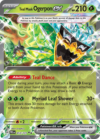 Teal Mask Ogerpon ex - Prismatic Evolutions (Double Rare) [PRE-012]