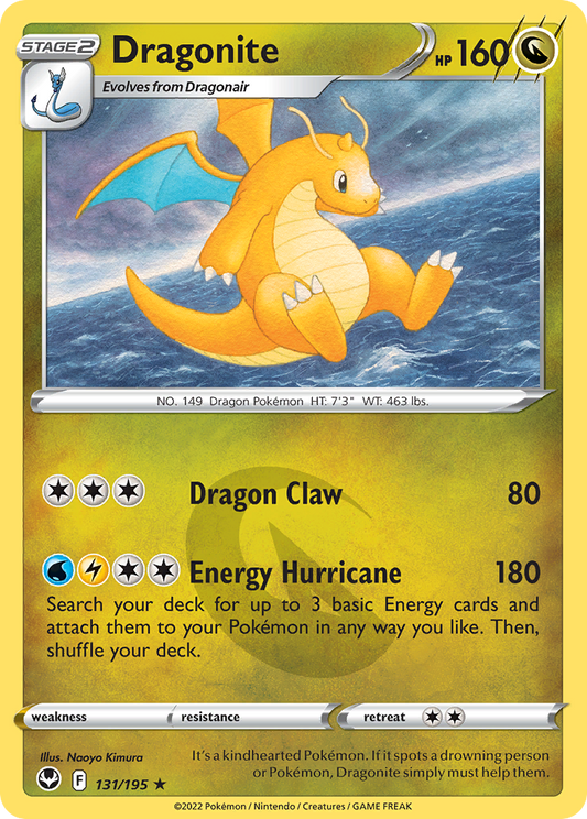 Dragonite (Sealed. Silver Tempest Stamp) — Silver Tempest #131 Pokémon Card
