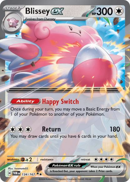 Blissey ex - Twilight Masquerade (Double Rare) [TWM-134]