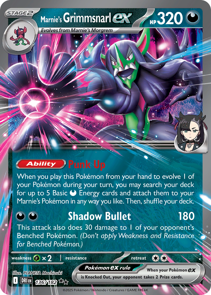 Marnie's Grimmsnarl ex - Destined Rivals (Double Rare) [DRI-136]