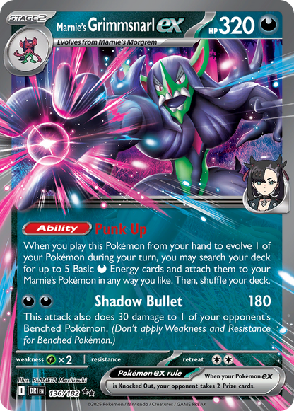 Marnie's Grimmsnarl ex - Destined Rivals (Double Rare) [DRI-136]