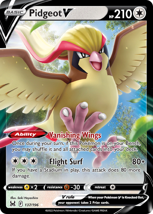 Pidgeot V - Lost Origin (Ultra Rare) [LOR-137]