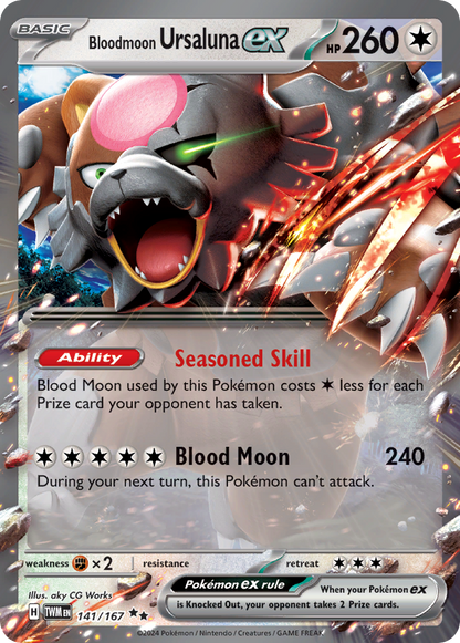 Bloodmoon Ursaluna ex - Twilight Masquerade (Double Rare) [TWM-141]
