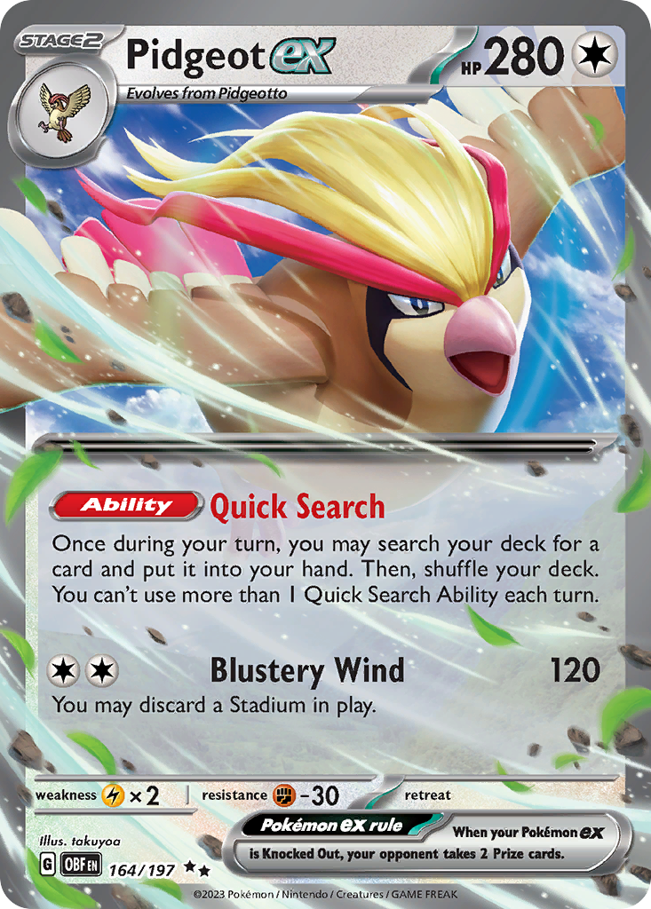 Pidgeot ex - Obsidian Flames (Double Rare) [OBF-164]