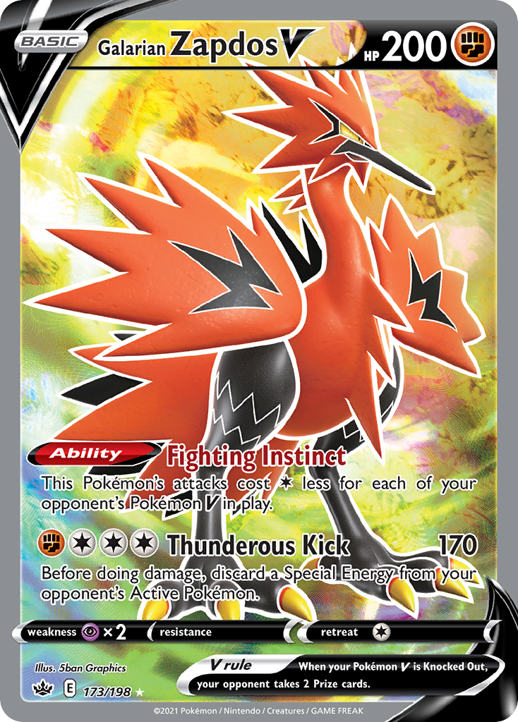 Galarian Zapdos V - Chilling Reign (Ultra Rare) [CRE-173]