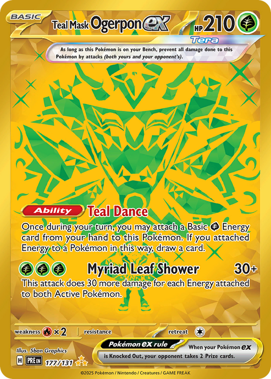 Teal Mask Ogerpon ex - Prismatic Evolutions (Secret Rare) [PRE-177]