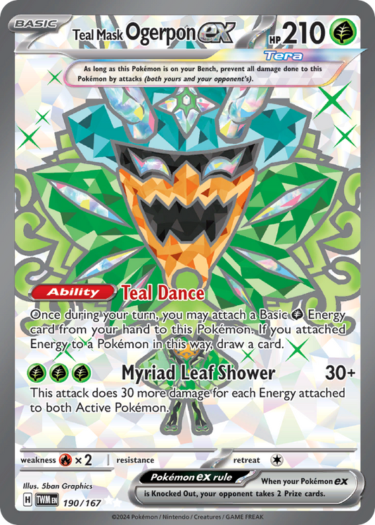 Teal Mask Ogerpon ex - Twilight Masquerade (Ultra Rare) [TWM-190]