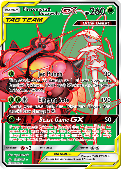 Pheromosa & Buzzwole GX - Unbroken Bonds (Ultra Rare) [UNB-191]