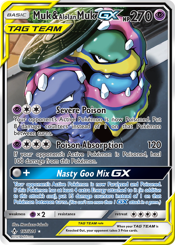 Muk & Alolan Muk GX - Unbroken Bonds (Ultra Rare) [UNB-197]