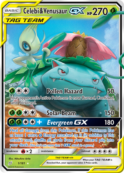 Celebi & Venusaur GX - Team Up (Ultra Rare) [TEU-1]