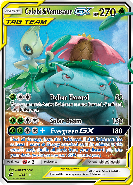 Celebi & Venusaur GX - Team Up (Ultra Rare) [TEU-1]