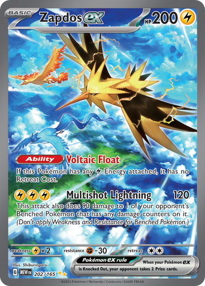 Zapdos ex - 151 (Special Illustration Rare) [MEW-202]