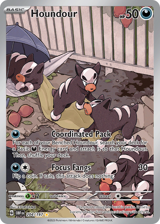Houndour - Obsidian Flames (Illustration Rare) [OBF-204]