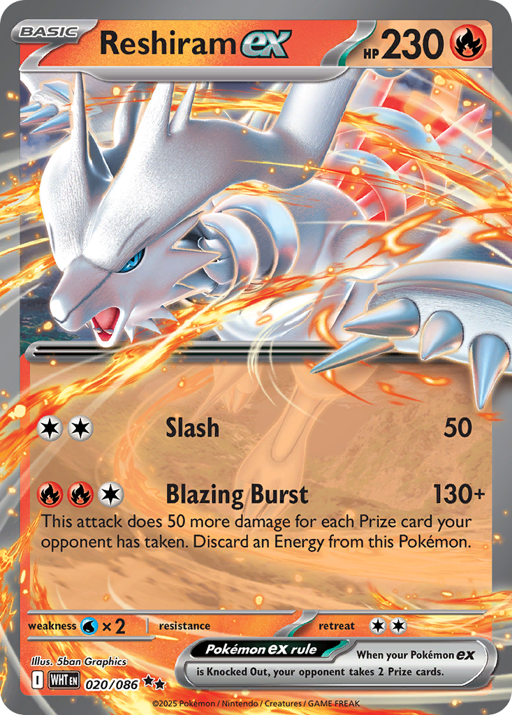 Reshiram ex - White Flare (Double Rare) [WHT-020]