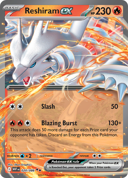 Reshiram ex - White Flare (Double Rare) [WHT-020]