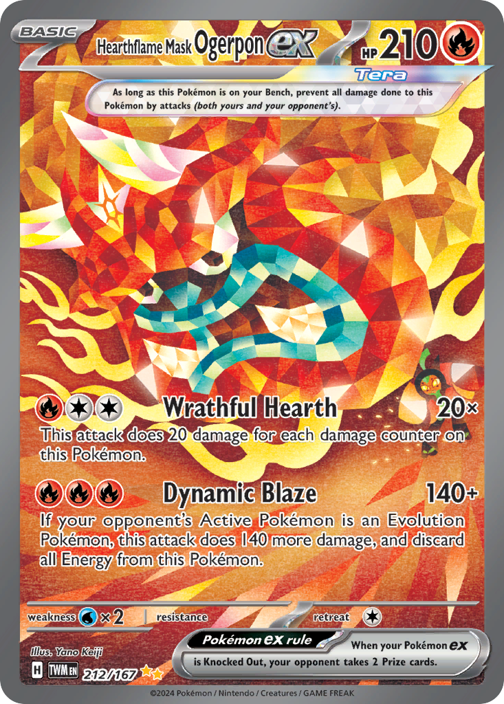 Hearthflame Mask Ogerpon ex - Twilight Masquerade (Special Illustration Rare) [TWM-212]