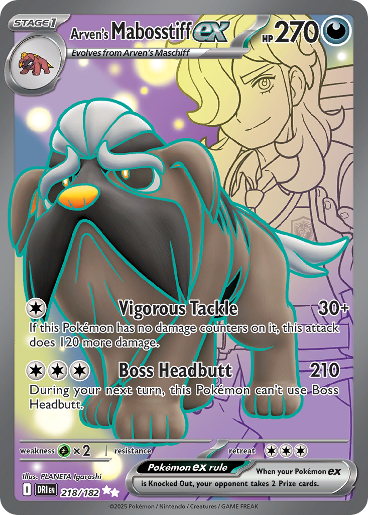 Arven's Mabosstiff ex - Destined Rivals (Ultra Rare) [DRI-218]