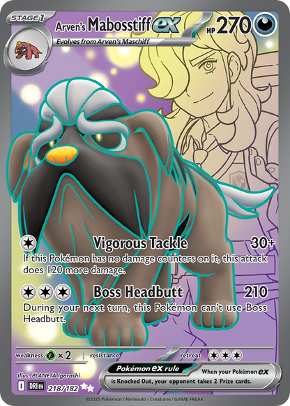 Arven's Mabosstiff ex - Destined Rivals (Ultra Rare) [DRI-218]