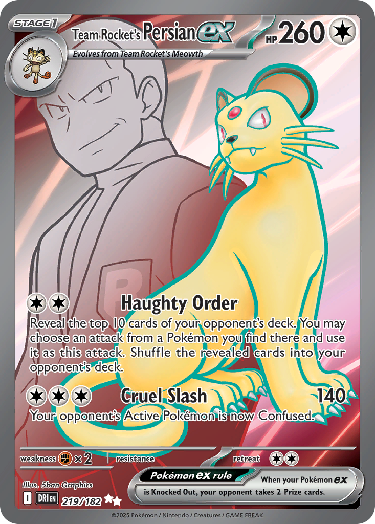 Team Rocket's Persian ex - Destined Rivals (Ultra Rare) [DRI-219]