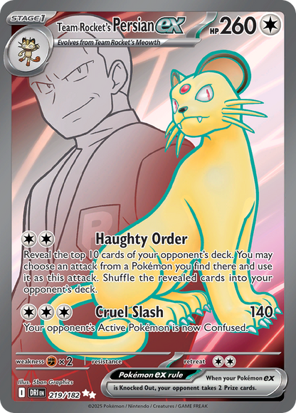 Team Rocket's Persian ex - Destined Rivals (Ultra Rare) [DRI-219]