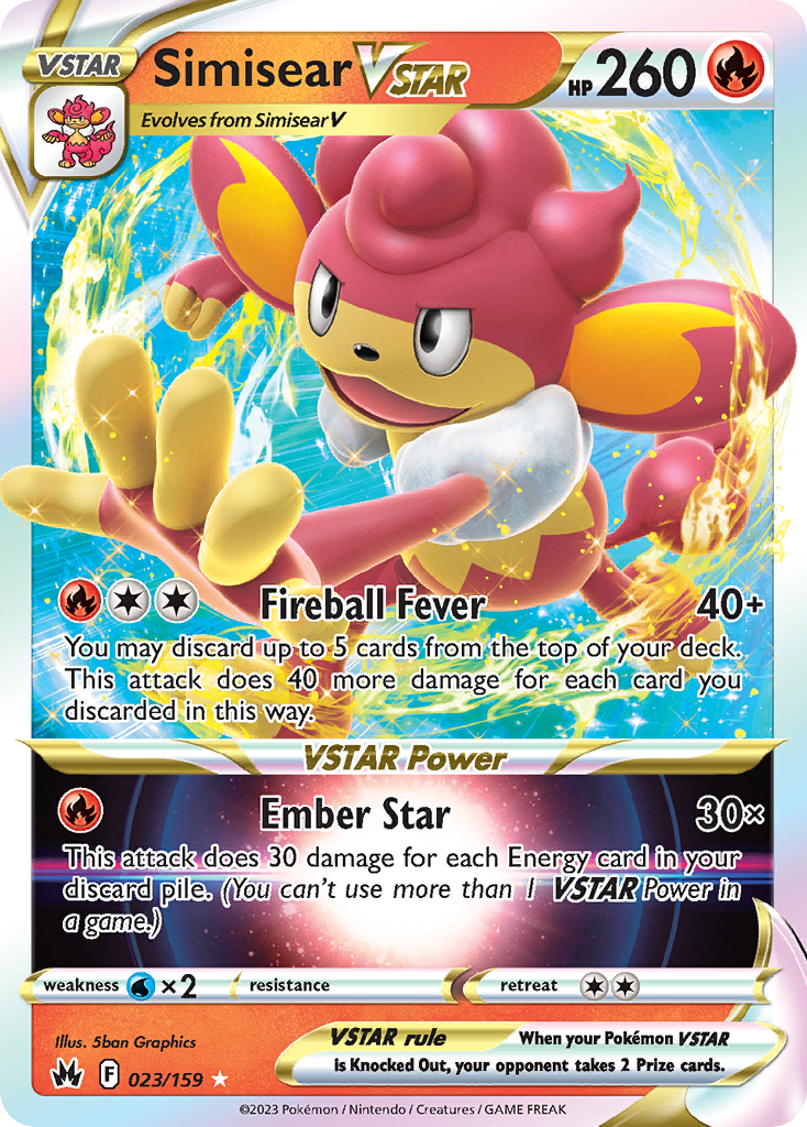 Simisear VSTAR - Crown Zenith (Ultra Rare) [CRZ-023]