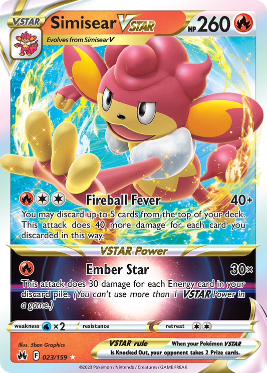 Simisear VSTAR - Crown Zenith (Ultra Rare) [CRZ-023]