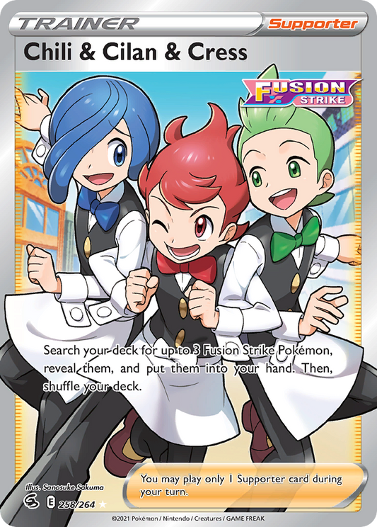 Chili & Cilan & Cress - Fusion Strike (Ultra Rare) [FST-258]