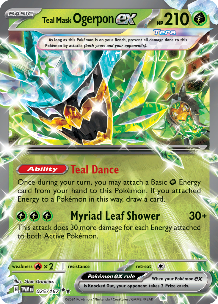 Teal Mask Ogerpon ex - Twilight Masquerade (Double Rare) [TWM-025]
