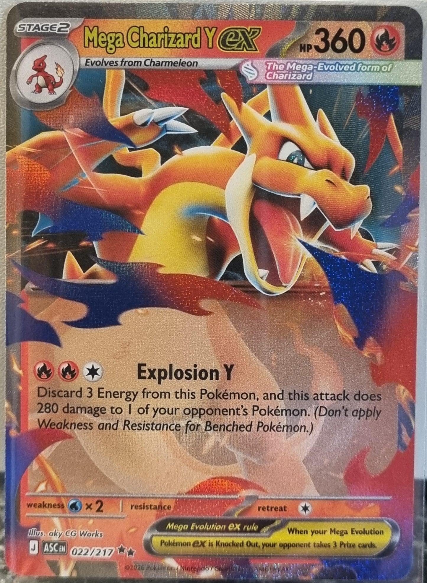 Mega Charizard Y ex - Ascended Heroes (Double Rare) [ASC-022]