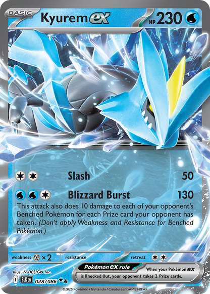 Kyurem ex - Black Bolt (Double Rare) [BLK-028]