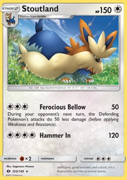 Stoutland - Sun & Moon (Rare) [SUM-105]