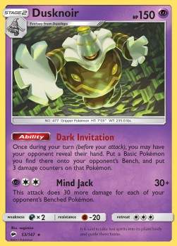 Dusknoir - Burning Shadows (Holo Rare) [BUS-53]