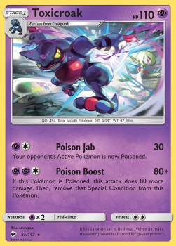 Toxicroak - Burning Shadows (Rare) [BUS-55]
