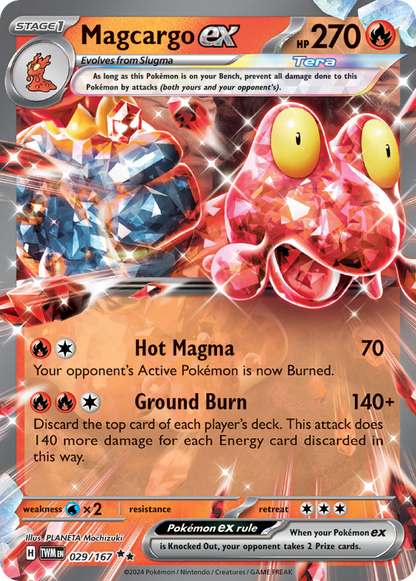 Magcargo ex - Twilight Masquerade (Double Rare) [TWM-029]