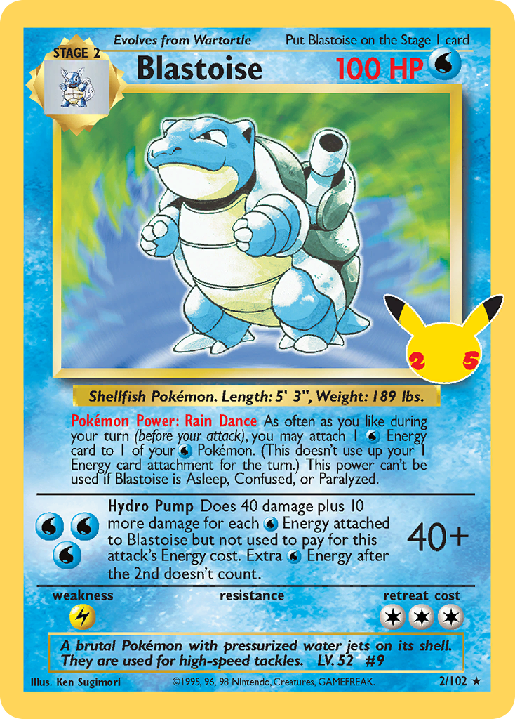 Blastoise - Celebrations (Holo Rare) [CEL-BS 2]